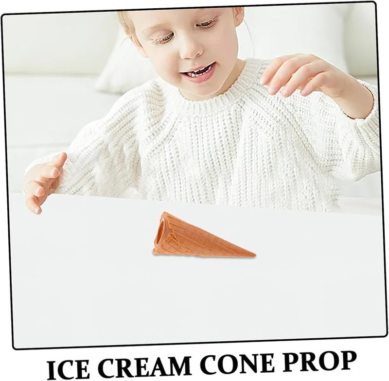 UPKOCH 2pcs Realistic Fake Ice Cream Cone Decor for Photography Display Party Shop Prop - Image 3